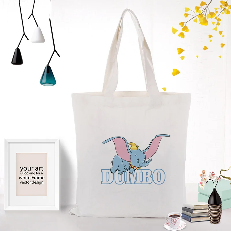 XFXA009 Dumbo хозяйственная сумка Холщовая Сумка для ежедневного использования текст DIY пользовательский принт логотип экологическая многоразовая утилизация - Цвет: XFXA009
