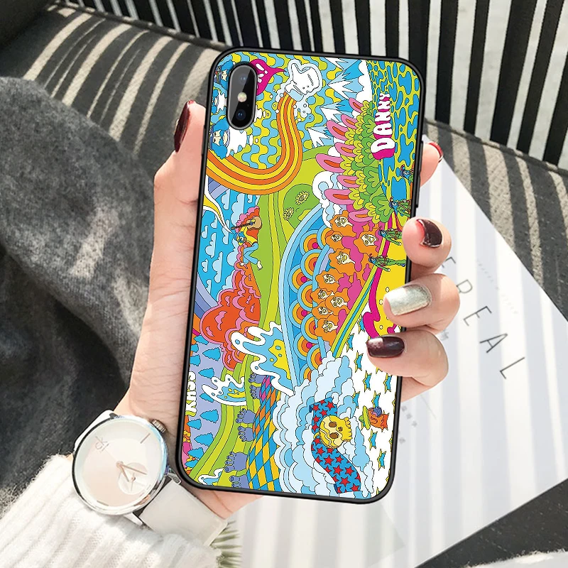 Чехол для телефона iPhone 11 ProMax XR XS MAX X summer happy music Apple 8 7 6 5S s Plus мягкий силиконовый