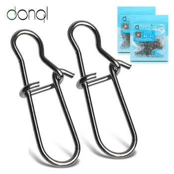 BEST BUY ❤️ DONQL 20/50/100pcs Fast Clip Lock Fishing Connector Stainless Steel Safety Pin Swivel Fishing Tackle Tool for Lures Fishhooks - discount item 18% OFF Sports & Entertainment