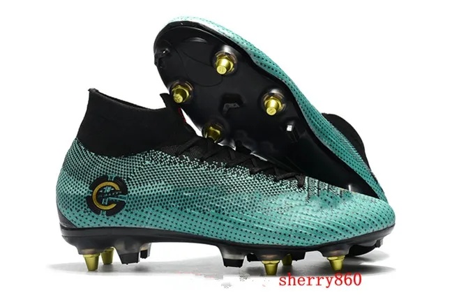 Мужские футбольные бутсы Superfly VI 360 LVL UP Elite SG AC высокие футбольные бутсы CR7 футбольные бутсы scarpe calcio - Цвет: 6