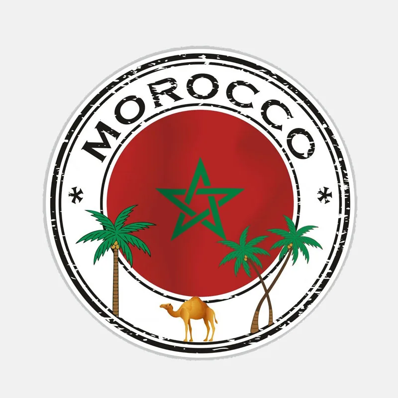 

Car Sticker Funny Creative Morocco Flag Decor Cover Scratches Automobiles Motorcycles Exterior Accessories PVC Decal,14cm*14cm