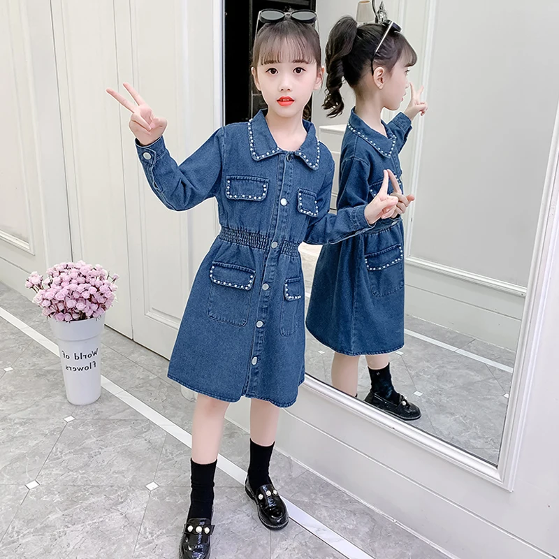 Tex casual dress Blue 12-18M KIDS FASHION Dresses Jean discount 91% 