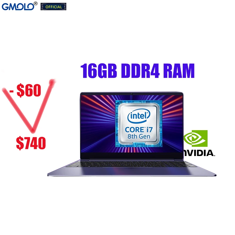 GMOLO 15 6 дюйма) I7 8th Gen 8550U Geforce MX150 16 ГБ/8 ГБ DDR4 Оперативная память 512GB/256GB SSD +