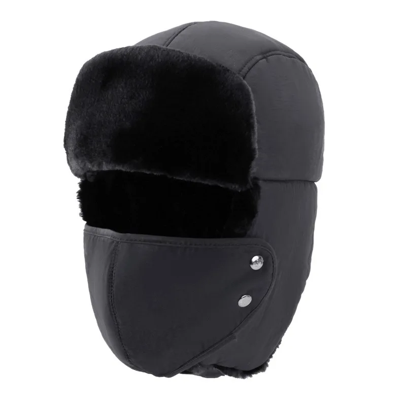Зимняя кепка для пешего туризма s, ветрозащитная Лыжная шапка для сноуборда, теплая утолщенная уличная Кепка для охоты, рыбалки, шапки для мужчин и женщин - Цвет: deep gray