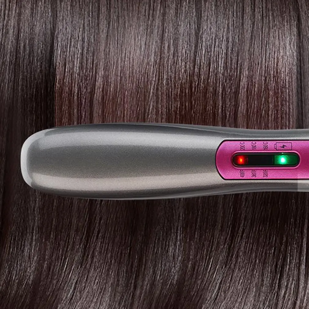Usb зарядка выпрямитель для волос Мини электрическая шина прямой Объем двойного назначения беспроводной портативный бигуди для волос с гребнем зубы