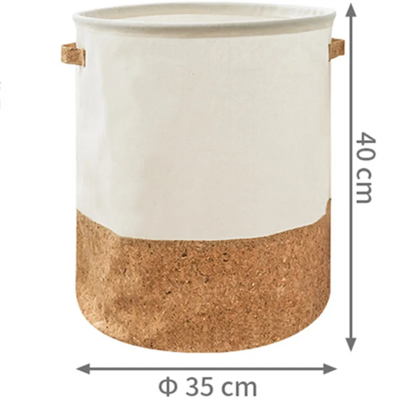 35x40cm Two-tone Взрывные модели бак для грязного белья Хлопок и лен Водонепроницаемая складная корзина хлопок и лен коричневый хранение белья ведро - Цвет: 35x40cm Two-tone