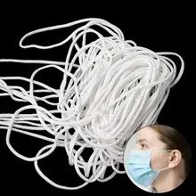 Тонкие круглые эластичные ленты, 3 мм, 10-100 метров, белые, черные, эластичные ленты для масок, одежды, эластичная лента для рукоделия, Швейные аксессуары Тонкие круглые эластичные ленты, 3 мм, 10-100 метров, белые, черные, эластичные ленты для масок, одежды, эластичная лента для рукоделия, Швейные аксессуары