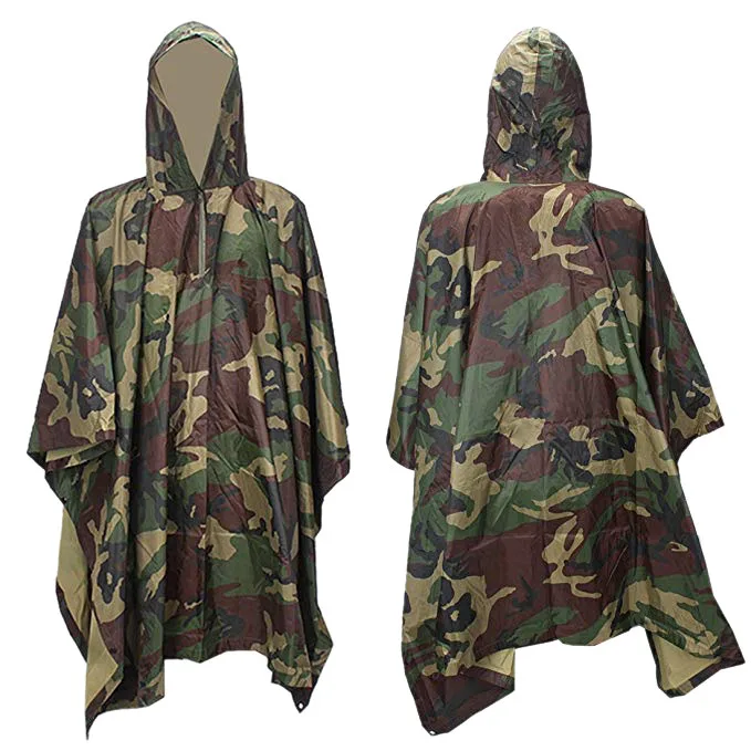 Dark camouflage Напольный трех-в-одном плащ многоцелевой рюкзак плащ уличный пляжный коврик Водонепроницаемый и влагостойкий палатка солнце - Цвет: Dark camouflage