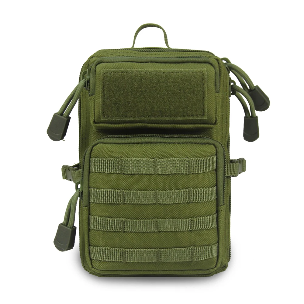 Green 1000D тактическая Сумка Molle Водонепроницаемая поясная сумка через плечо портативный держатель для бутылки с водой карман для телефона для охоты и альпинизма - Цвет: Green