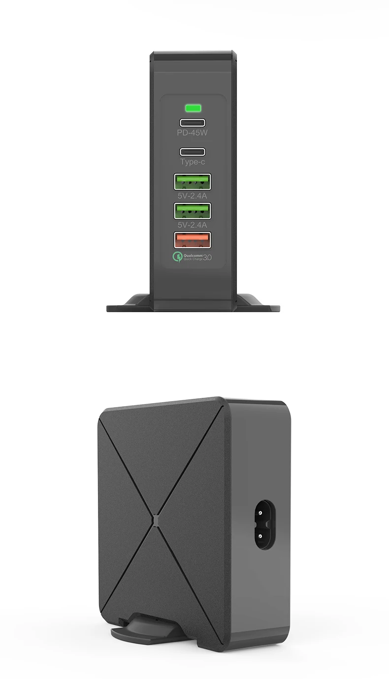 USB 75 Вт Зарядное устройство Быстрая зарядная станция 45 Вт PD USB-C адаптер питания