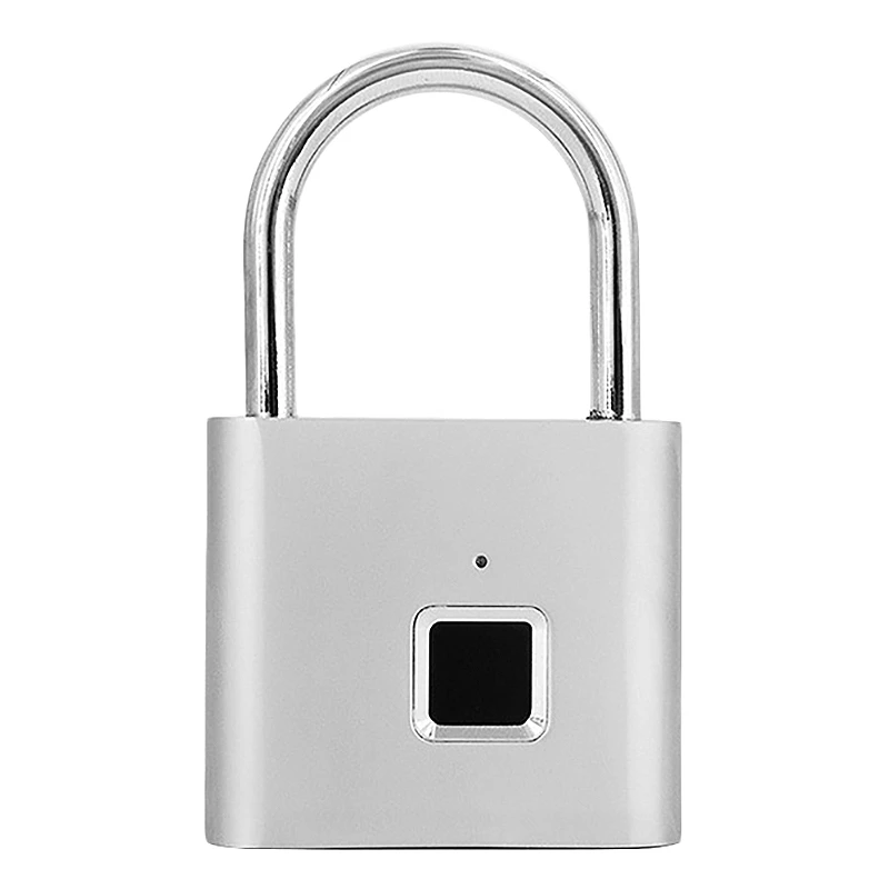 Silver IG-Fingerprint замок, умный замок, отпечаток пальца, дверные замки, портативная Противоугонная блокировка отпечатков пальцев, USB Перезаряжаемый дверной замок для B - Цвет: Silver