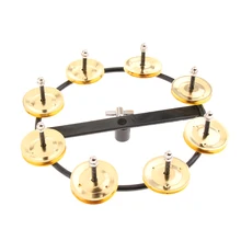 " Hi-hat бубен с однорядными джинглы для детей музыкальный ритм игрушка