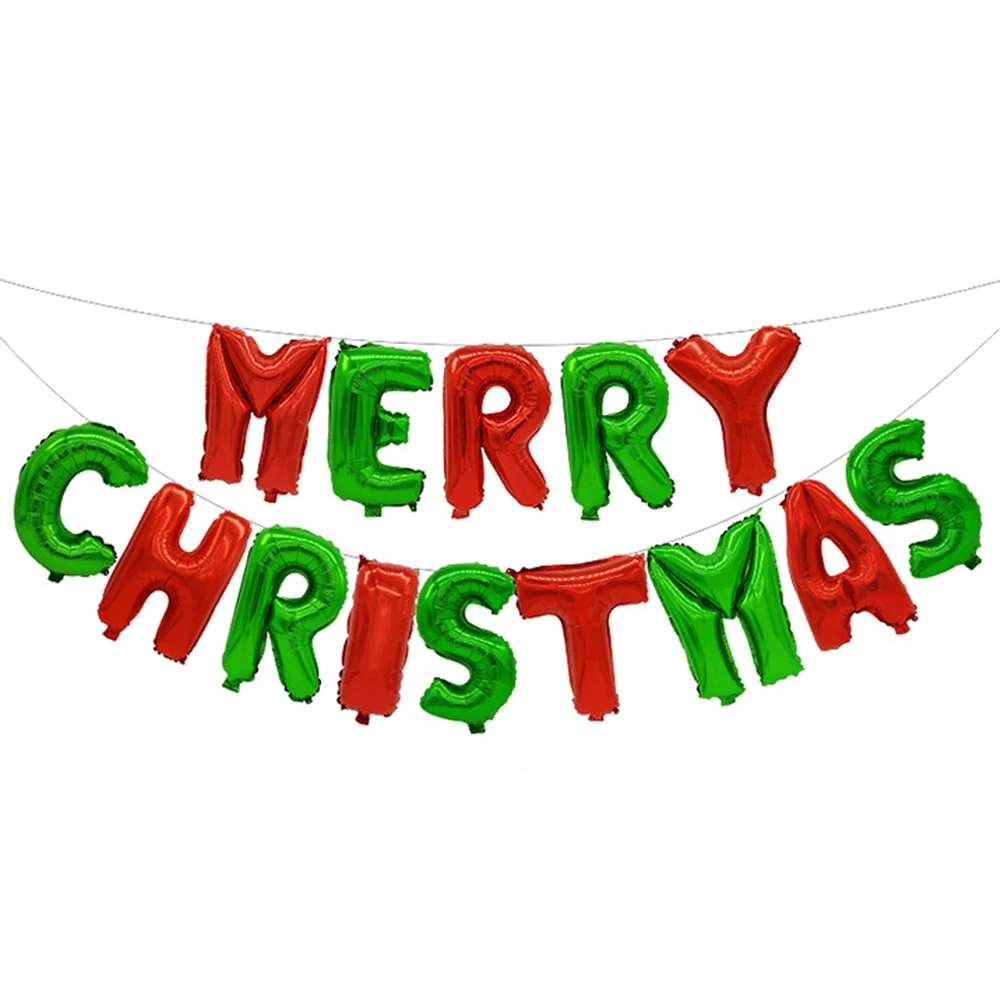 Behogar 52 шт Рождественские шары украшения Merry Christmas баннер гирлянда олень фольги Воздушные шары латексные шары для зимы Вечерние