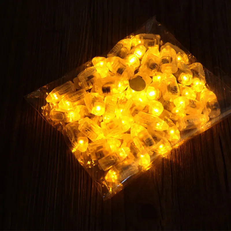 Creative 50PCS/Pack For Party Wedding Festivals Balloon LED Luminous Glowing - Цвет: Yellow
