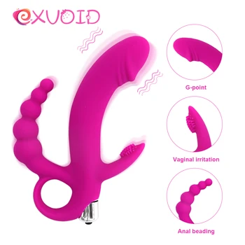 EXVOID Silicone Dildo Vibrator Sex Toys For Women Vagina Clit Stimulator Butt Plug G Spot Massager AV Penis Anal Beads Vibrator 1