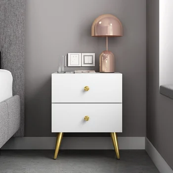 

Nordic Light Luxury Bedside Table Modern Minimalist Storage Cabinet Small Apartment Bedroom Bedside Cabinet Mini Drawer Storage