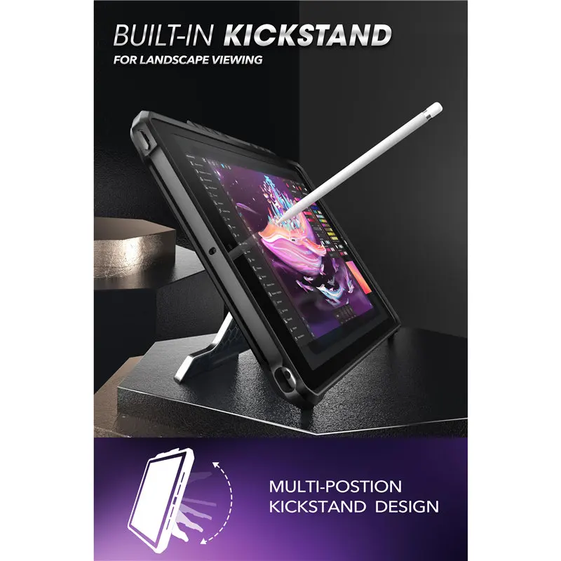 SUPCASE для iPad 10,2 чехол(), для iPad Air 3 Чехол 10," UB тонкий резиновый чехол со встроенным Apple Pencil Holder& kickstand