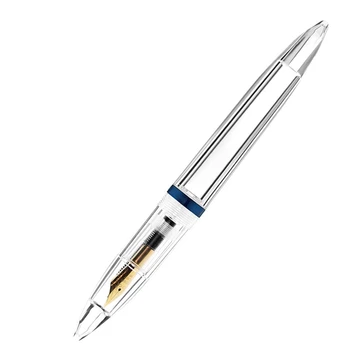 

0.5mm Nib Fountain Pen with Eyedropper High Capacity Transparent Pens Office School Supplies for Student Writing Gifts Stationer