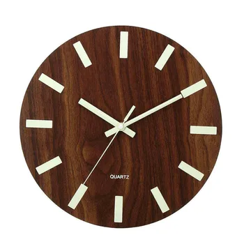 

12'' Luminous Wall Clock Number Quartz Hanging Clock Non-ticking Glowing In The Dark Wall Watch For Livingroom Wall Decoration