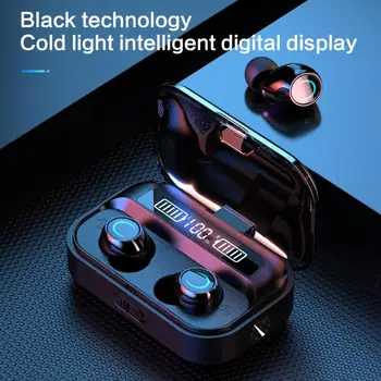 

G09TWS 5.0 Bluetooth 9D Stereo Earphone Wireless Earphones IPX7 Waterproof Earphones 3300mAh LED Smart Power Bank Phone Holder