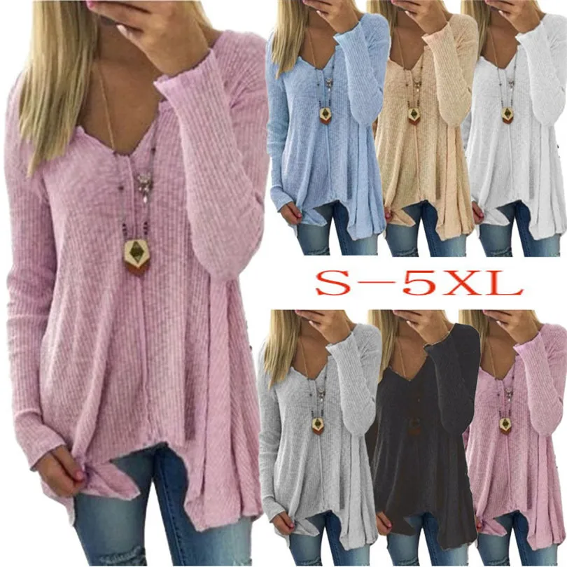CUAHKCI Sweater Women Pullover V-neck Casual Tops Knitted Irregular Casual Spring Autumn Ladies Elastic Plus Size Pullovers 5XL CUAHKCI Sweater Women Pullover V-neck Casual Tops Knitted Irregular Casual Spring Autumn Ladies Elastic Plus Size Pullovers 5XL