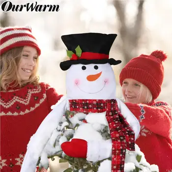 

Large Size Snowman Christmas Tree Topper New Year Tree Decorations Cloth Fills Christmas Topper Christmas Decorations for Home