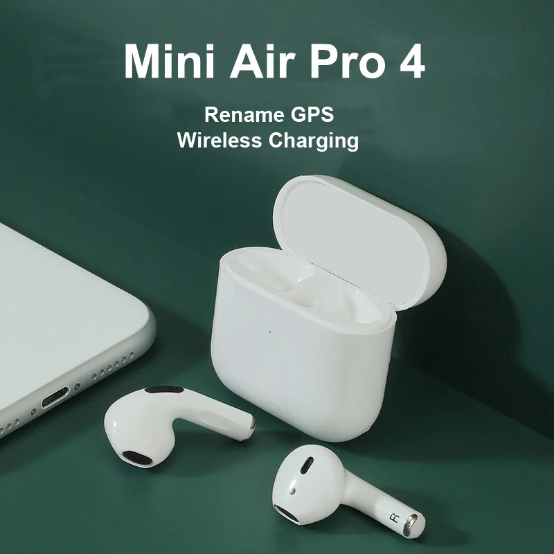 Mini Pro 4 TWS Wireless Bluetooth Earphones Waterproof Hi Fi Music Headphone Sports Earbuds Headset For IOS Android Smart Phones