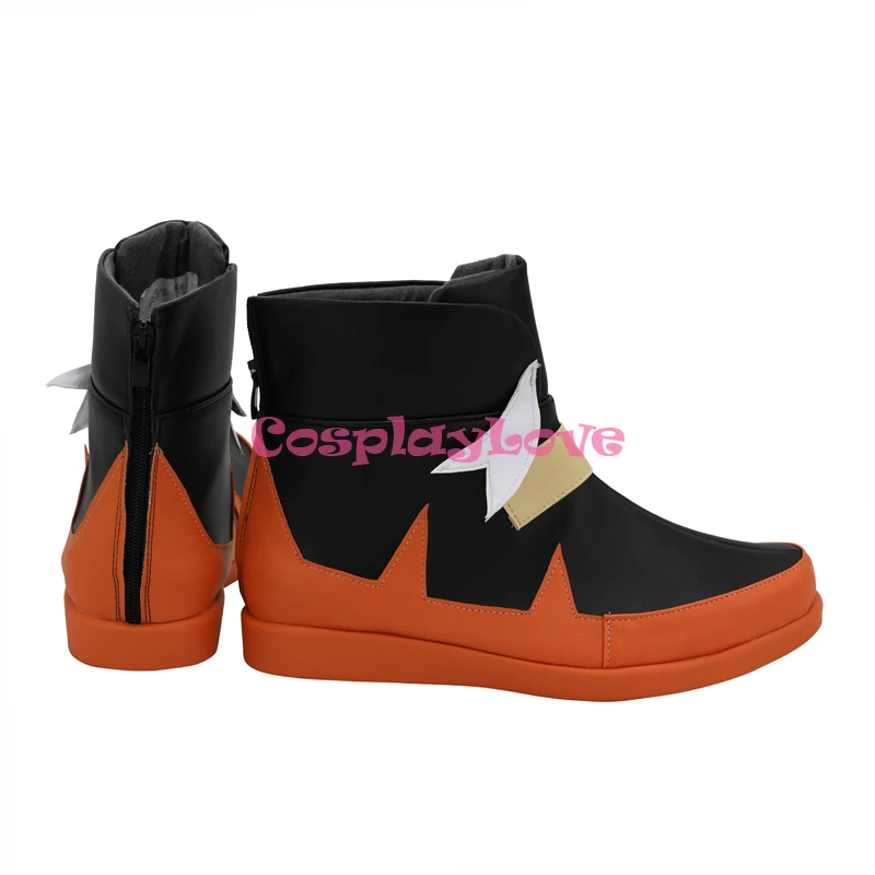 Pokemon Pokémon Sword And Shield Raihan Red Black Cosplay Shoes Long Boots Leather CosplayLove For Halloween Christmas (3)