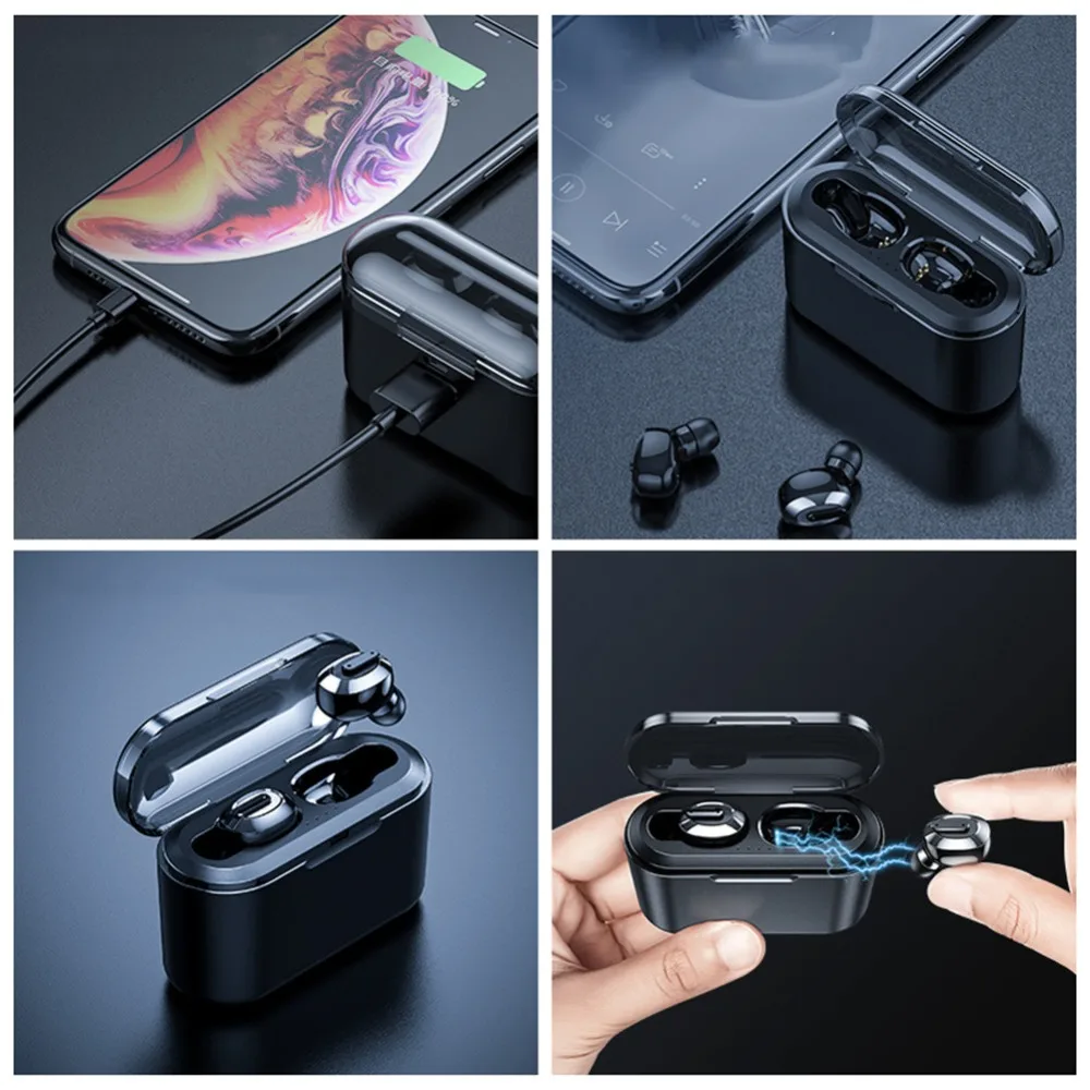 BT-01 TWS 5,0 Bluetooth наушники 3D стерео беспроводные наушники спортивные наушники-вкладыши Наушники с двойным микрофоном и зарядным устройством