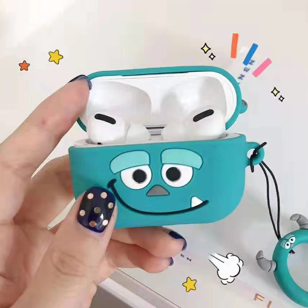 AZiMiYO 3D силиконовый чехол для Airpods Pro Чехол Green mob мягкая оболочка Airpods чехол для Apple Air pods Pro 3 чехол с брелком