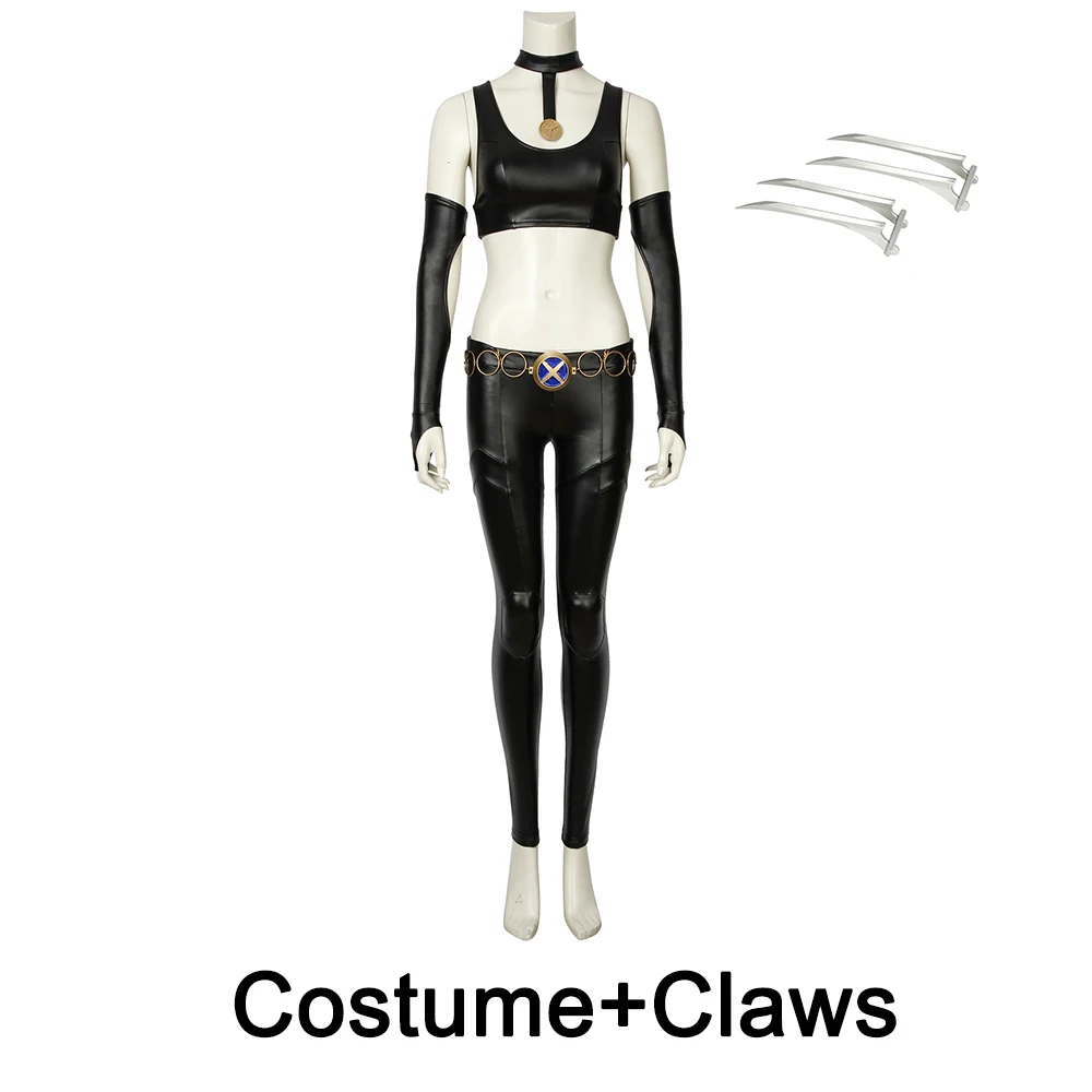 X-23 Лаура Кинни костюм для косплея X-men Evolution - Цвет: Costume with Claws