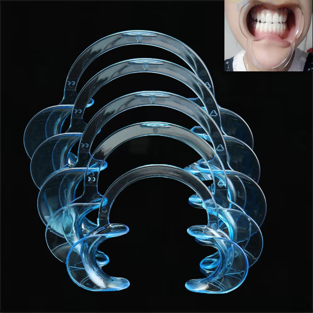 5pcs /set Dental Mouth expander C Shape Mouth Gag Intraoral Cheek Lip Retractor expander for oral dental Mouth Spreader Lip Open