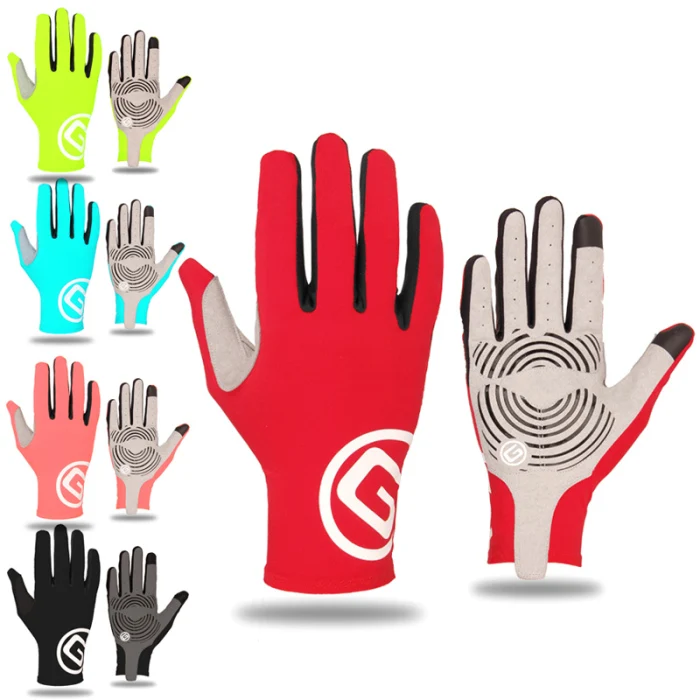 1 Pair Windproof Cycling Full Finger Gloves Touching Screen Anti-slip for Road Bike C55K Sale