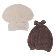 2 шт. в наборе утолщенная шапочка для душа сухая шапочка для волос супер абсорбент для взрослых длинные волосы с быстросохнущей крышкой