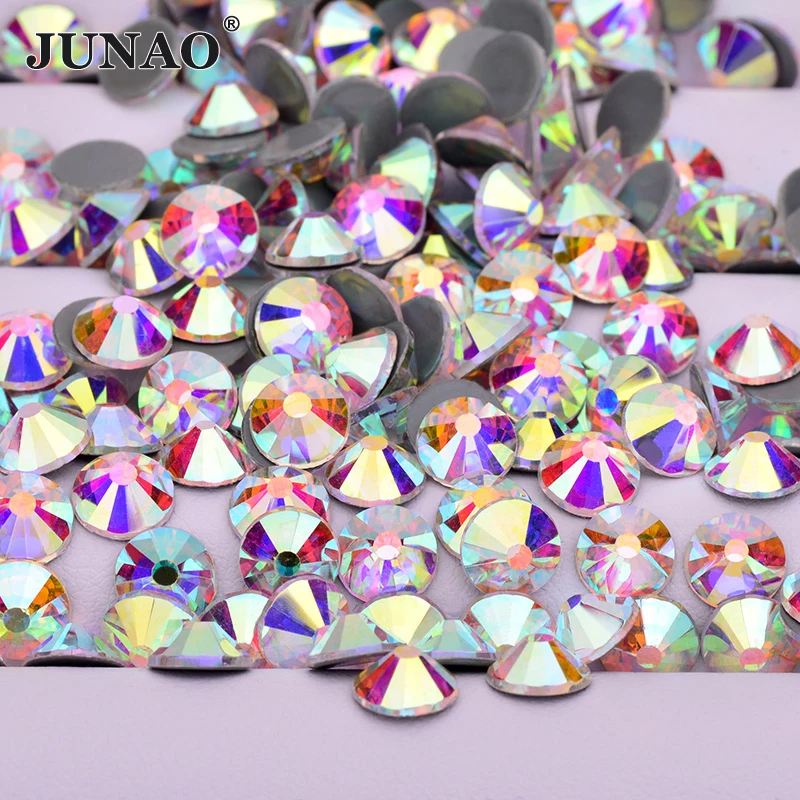 SS20 Transparent Crystal AB Glitter Nails Crystals стразы Non Hotfix  Rhinestones Strass Diamond For Nail Art Nail CharmsDress