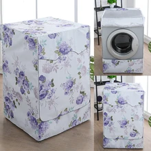 Бытовой прочный барабан стиральная машина ткань пылезащитный чехол водонепроницаемый пион фиолетовый практичный, высококачественный