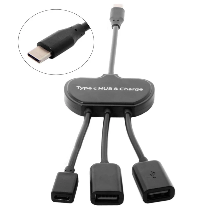 USB-C type-C многокабельный двухпортовый концентратор с PD зарядкой питания для ноутбука и сотового телефона UC-123