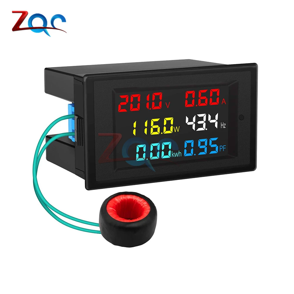 D52-2047 Multi-Function Electric Meter Digital Displayed Current Voltage Power Factor Meter AC200~450V Voltage Meter 