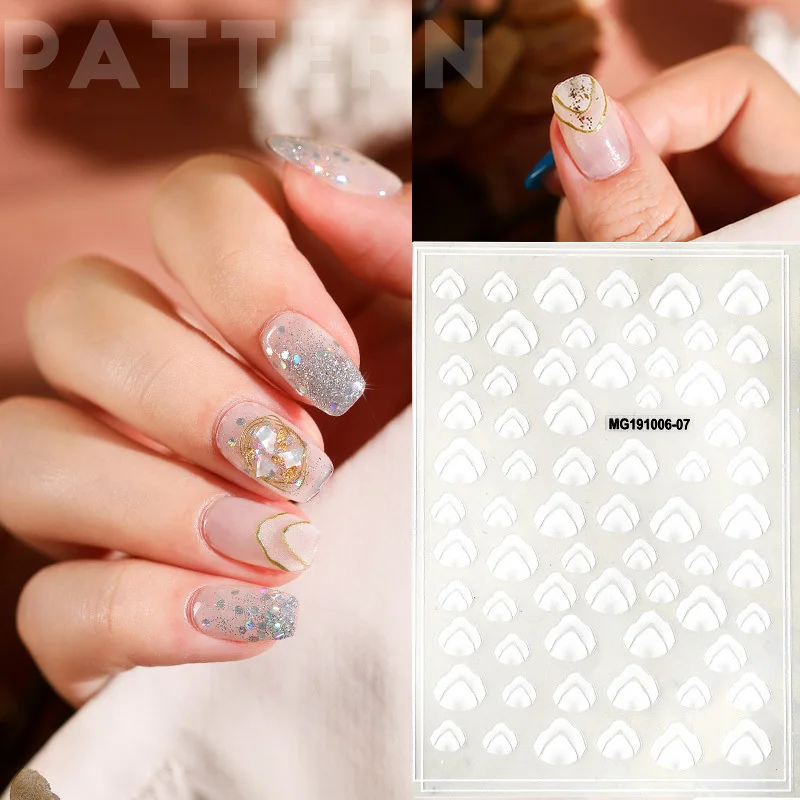 Nail Sticker DIY Design Hill Pattern Decals Arts 3D Waterproof Lasting Ins Wind Wave Decorations | Красота и здоровье