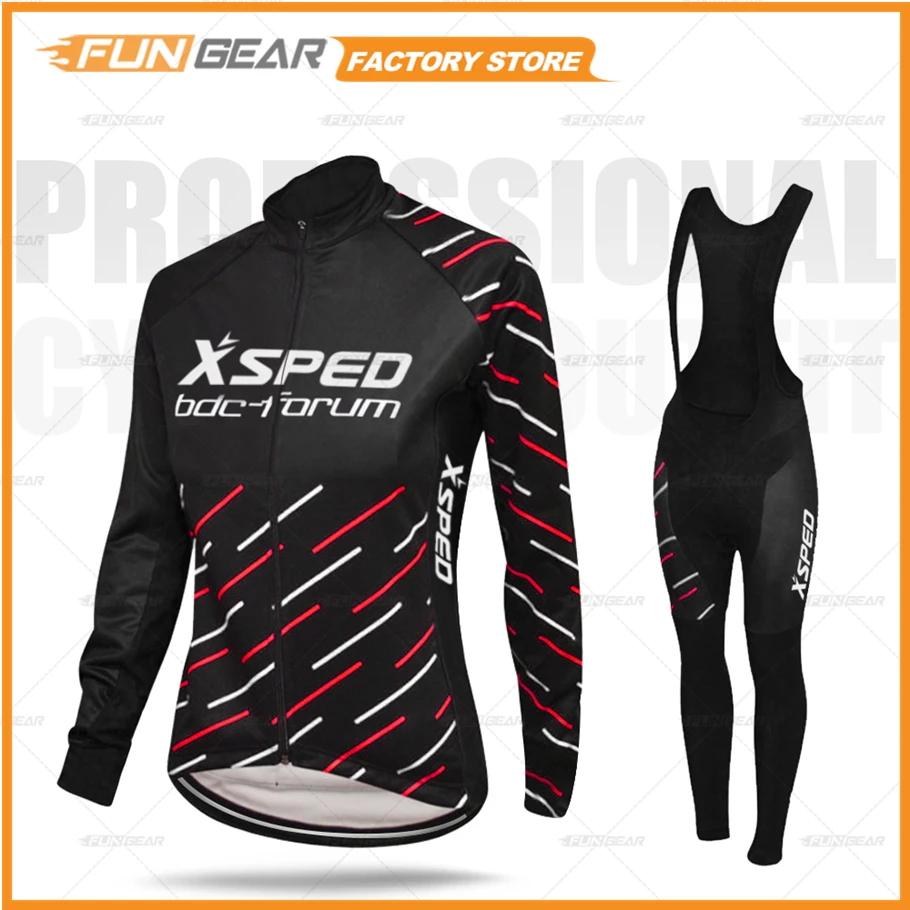 Велоспорт Джерси комплект для женщин с длинным рукавом Одежда 2020 дорожный