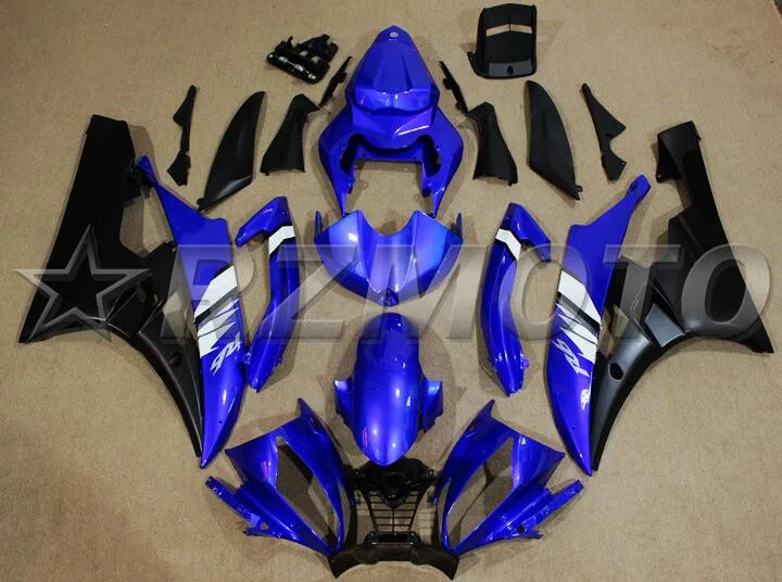 Новые ABS полные комплекты обтекателей подходят для YAMAHA YZF-R6 2006 2007 Обтекатели набор YZF R6 06 07 литьевая форма черный синий