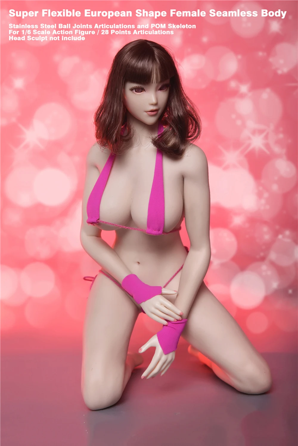 Jiaou Doll 1/6 Европейский супер гибкий сексуальный бесшовный большой бюст женский металлический каркас Съемная/не съемная модель стопы