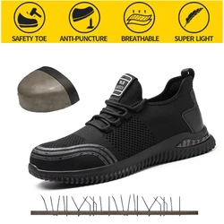Chaussures de sécurité industrielles en acier, respirantes, Anti perçage, pour l'été 