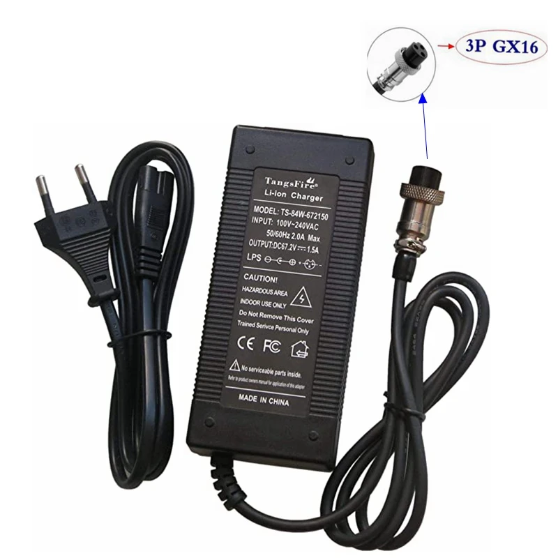 

1PC lowest price 67.2V 1.5A charger 60V 1.5A power adapter for 60V16S lithium lithium ion electric bicycle electric bicycle