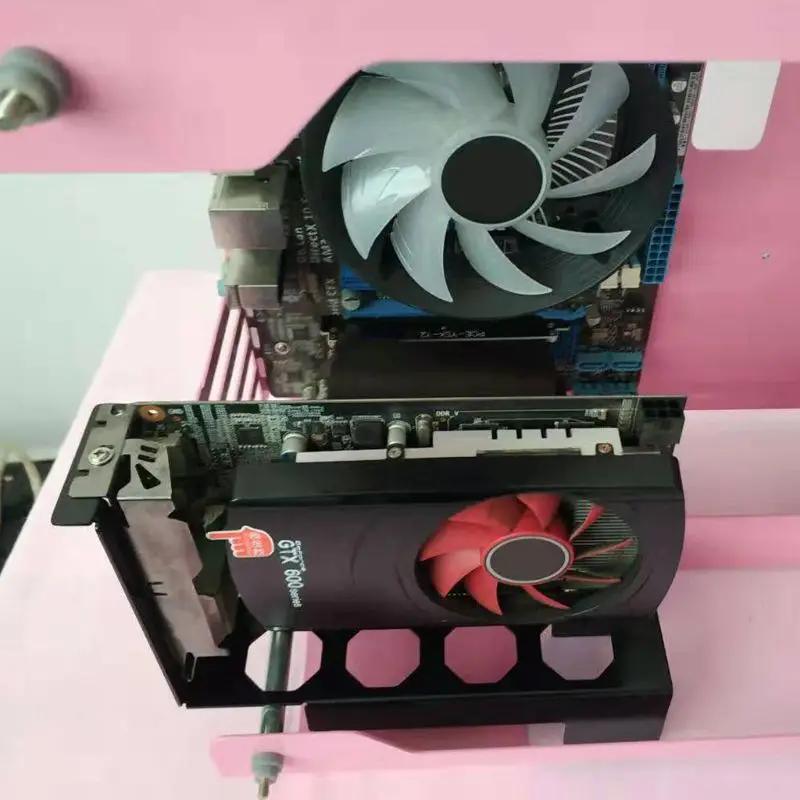 DIY металлический кронштейн для видеокарты, фиксированный вертикальный ATX чехол, PCI-E 16x x16, внутренние кронштейны, держатель, подставка