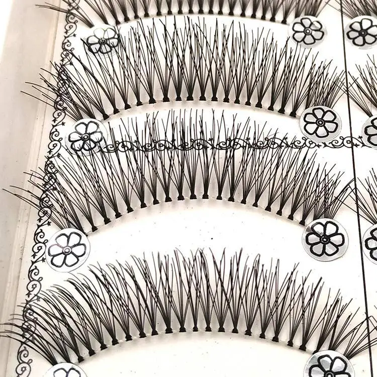 Shidi Premier Natural Long-False Eyelashes 10-Pack Entirely Handmade Top Grade Fiber Eyelash
