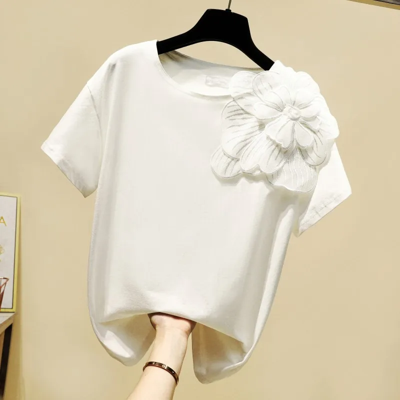 white tops MUMUZI женская футболка с цветочным принтом, рубашки harajuku ulzzang, футболка tumblr femme, женские белые футболки, женские футболки - Цвет: white tops