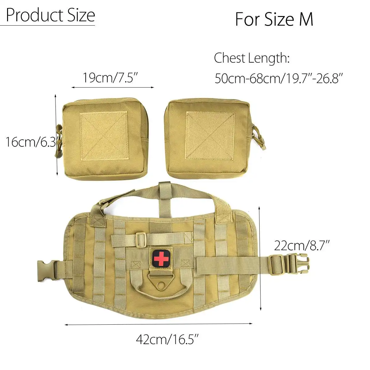 Нейлоновый тренировочный Жилет Molle для собак с 2 карманами 1000D походный тактический военный костюм для собак