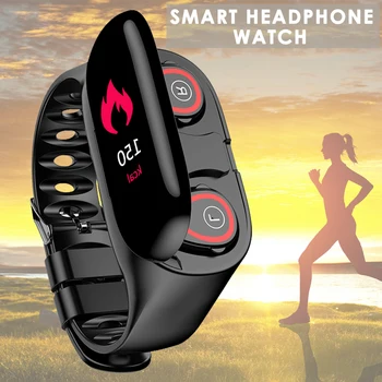

Bluetooth Earphone Smart Watch Health/Fitness Bracelet With Pressure Measurement Pedometer 5 In 1 Heart/Blood/Sport Watches Men
