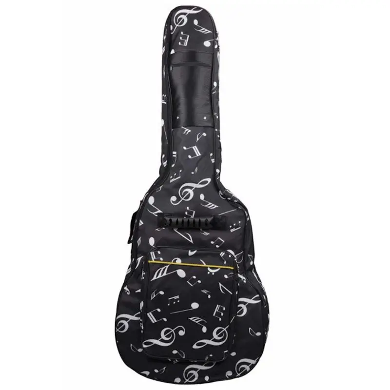 41 дюймовый двойной регулируемый плечевой ремень Акустическая гитара Gig Bag-черный